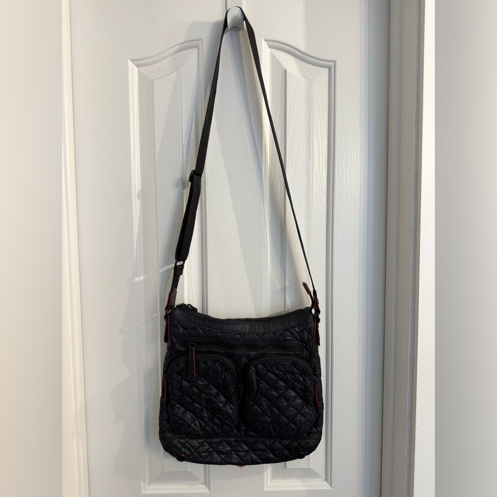 MZ Wallace Quilted Small Mia Crossbody Bag - Black - Picture 3 of 12
